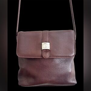 Fossil Dark Brown Leather Crossbody Bag